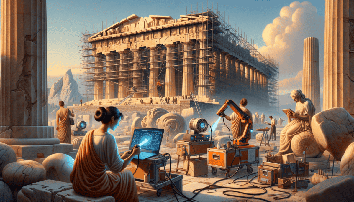 Modern Greece: Guardians of Time, Preserving Ancient Monuments 1 Image Description