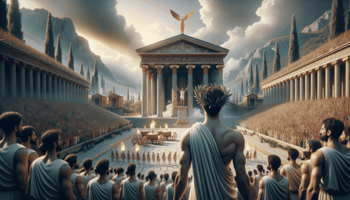 The Prize of Victory: Olive Wreaths, Fame, and Statues - Triumphs of the Ancient Olympians 4 Image Description