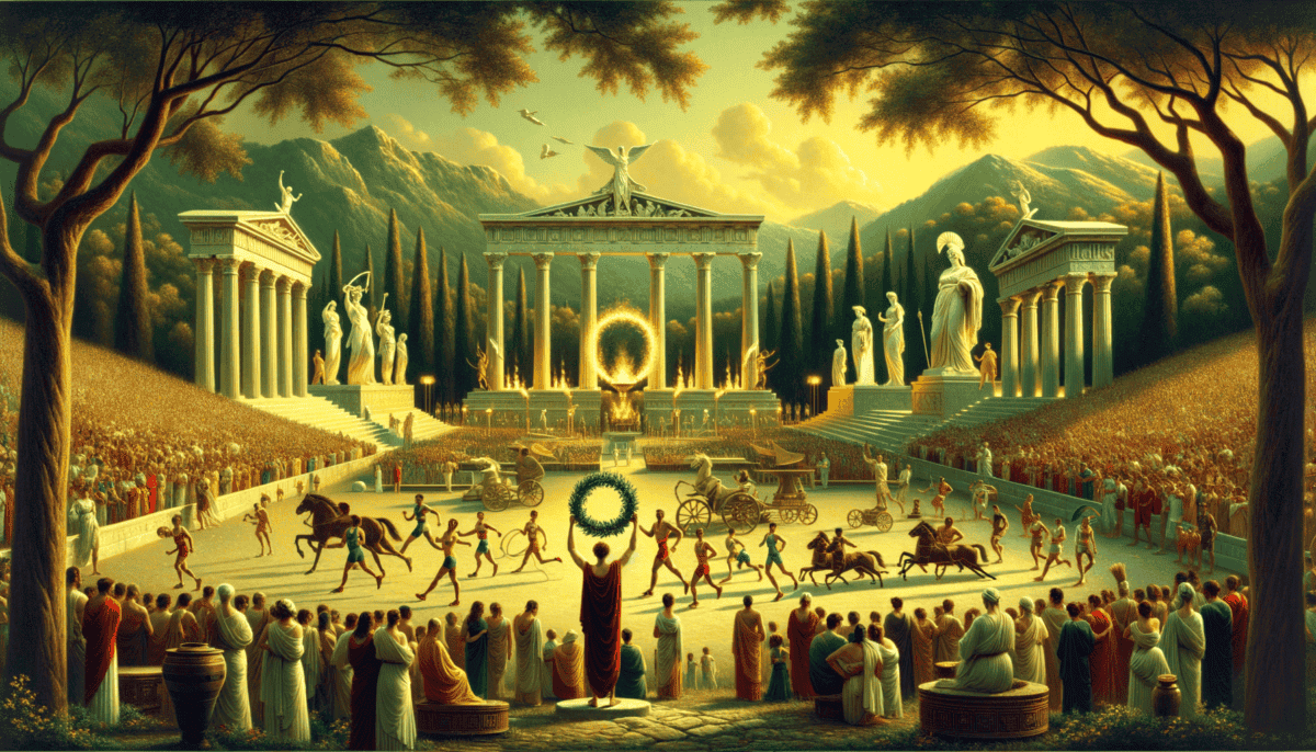 The Prize of Victory: Olive Wreaths, Fame, and Statues - Triumphs of the Ancient Olympians 2 Image Description