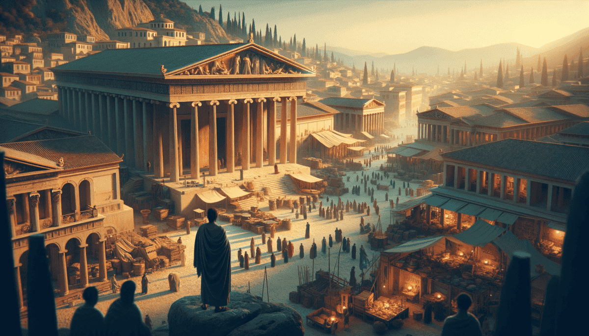 The Athenian Agora: Ancient Greece's Hub of Ideas and Trade 5 Image Description