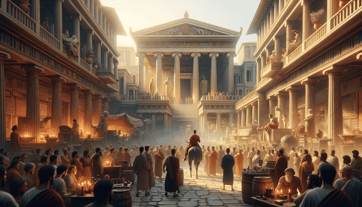 The Athenian Agora: Ancient Greece's Hub of Ideas and Trade 4 Image Description