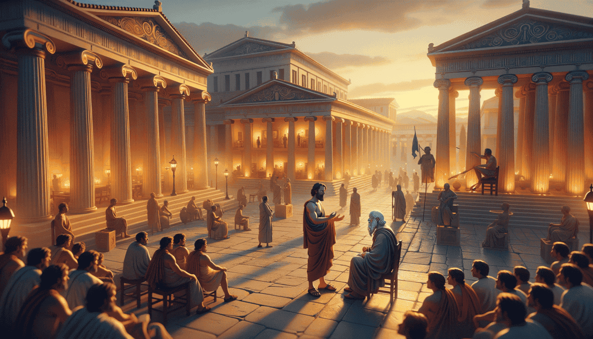 The Athenian Agora: Ancient Greece's Hub of Ideas and Trade 3 Image Description