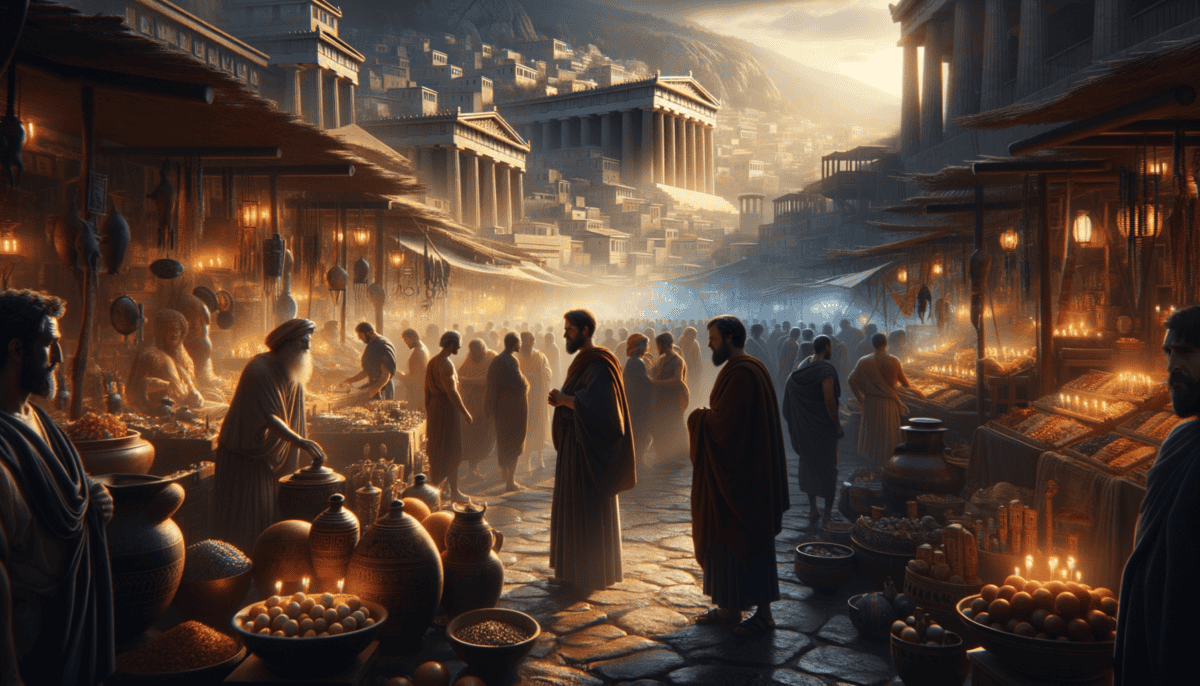 The Athenian Agora: Ancient Greece's Hub of Ideas and Trade 2 Image Description