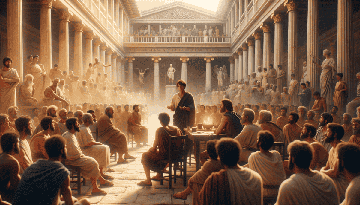 The Athenian Agora: Ancient Greece's Hub of Ideas and Trade 1 Image Description