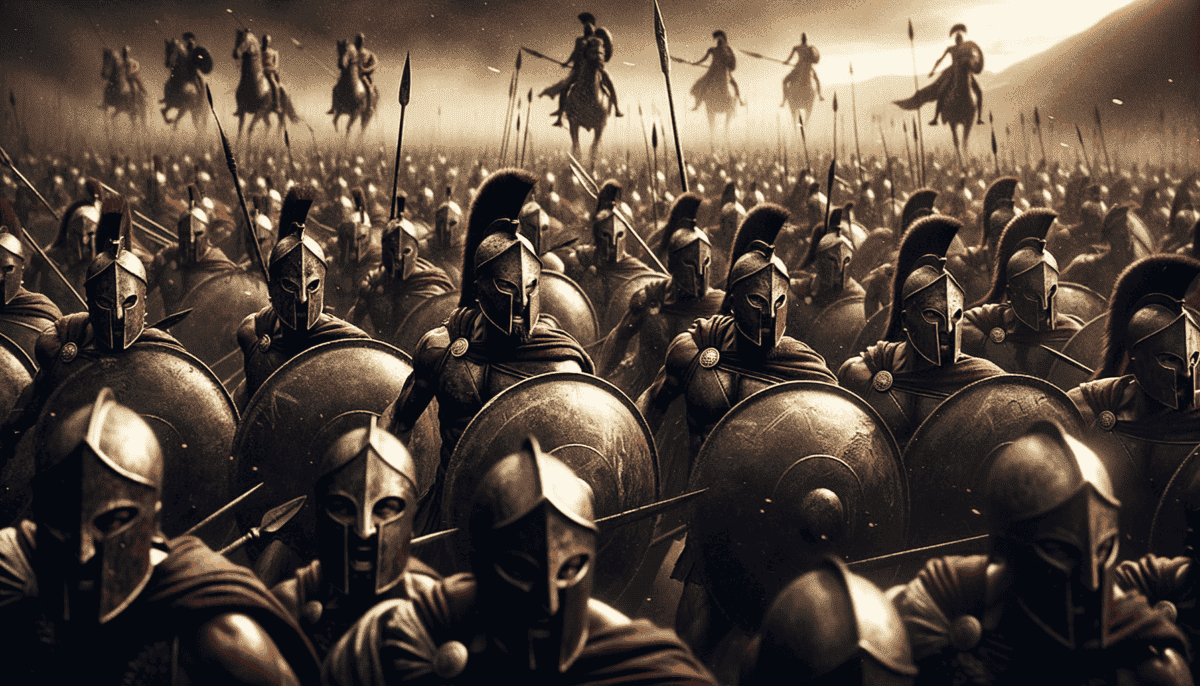 War Drums and Battle Cries: The Fierce Echoes of Ancient Greek Valor 4 Image Description