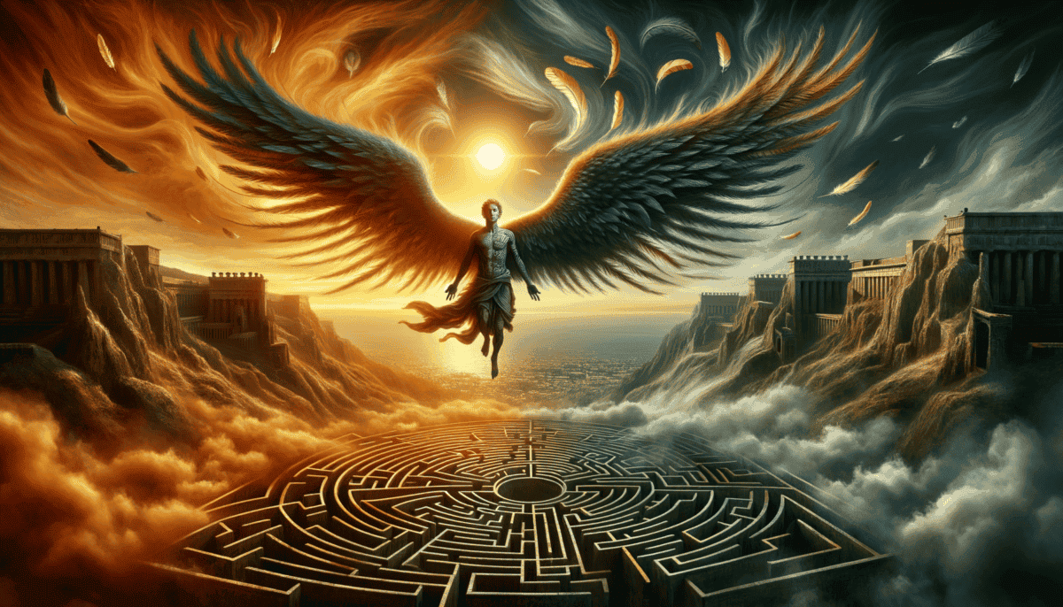 The Fall of Icarus: A Tragic Soar Too Close to the Sun 3 Image Description