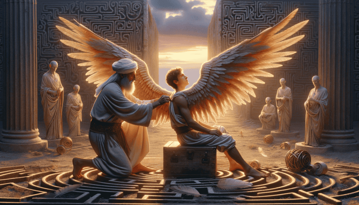 The Fall of Icarus: A Tragic Soar Too Close to the Sun 2 Image Description