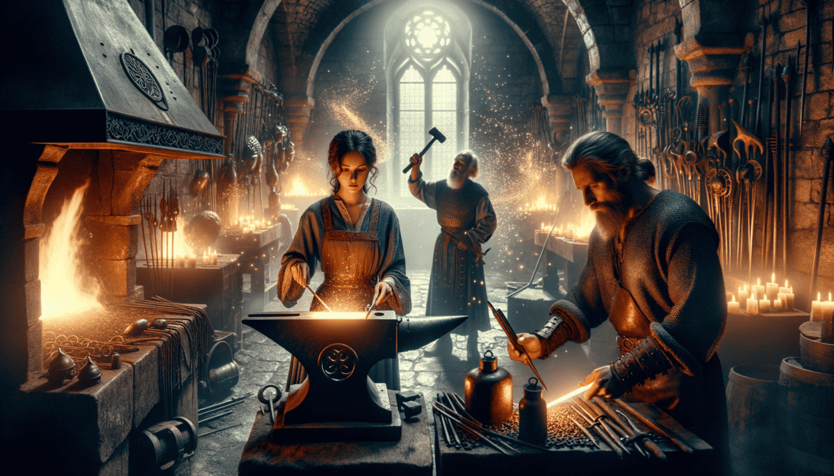 Magical Medieval Blacksmiths: Forging Legends in the Flames of History 5 Image Description