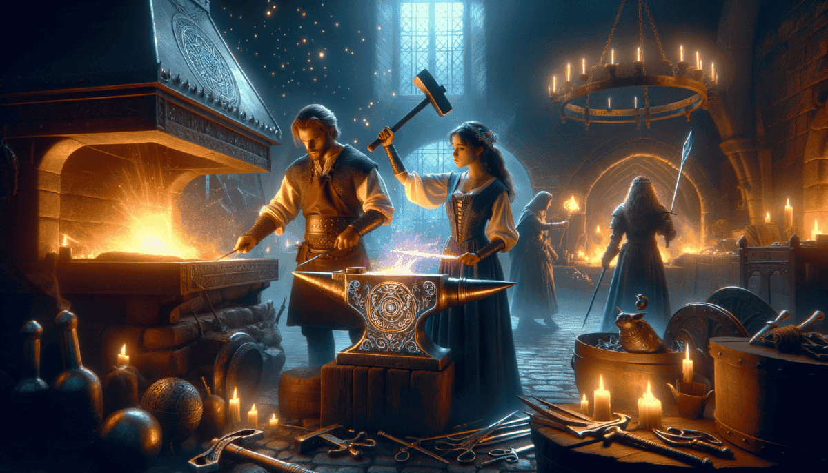 Magical Medieval Blacksmiths: Forging Legends in the Flames of History 4 Image Description