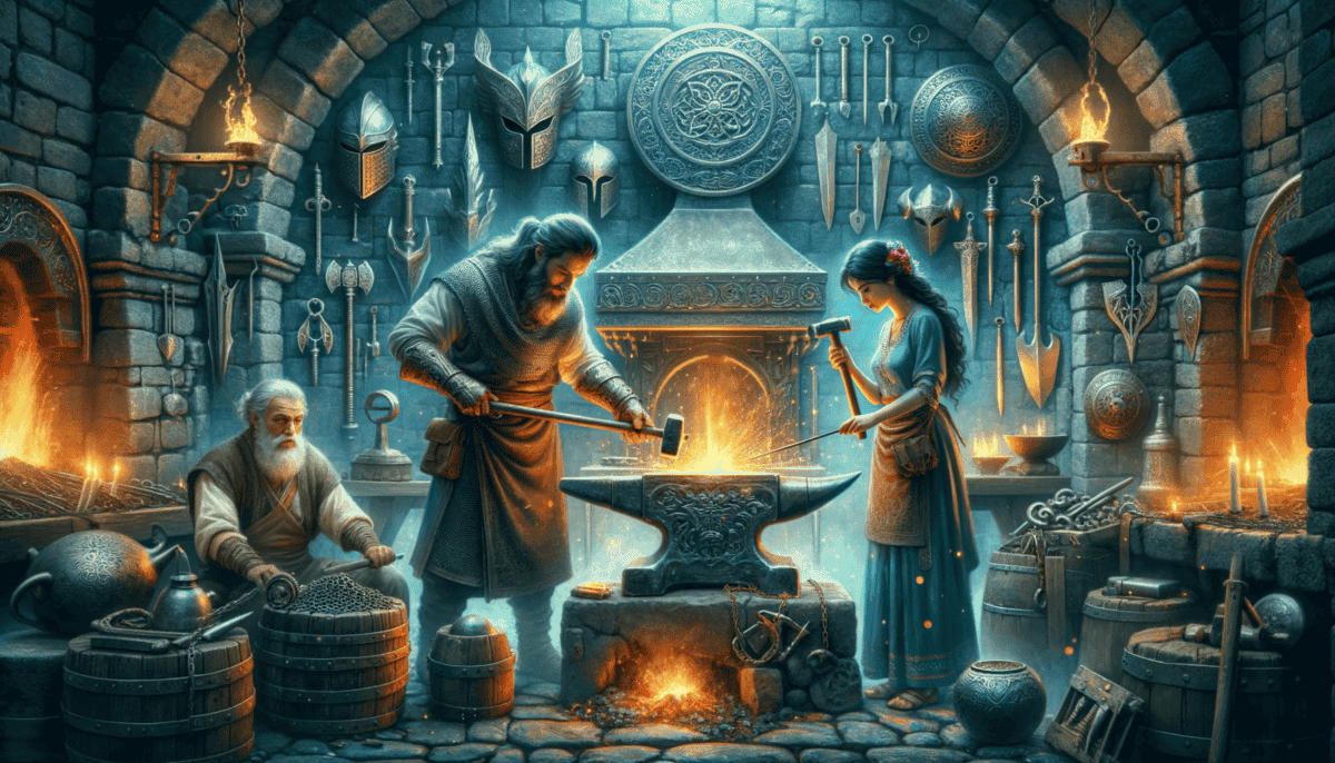 Magical Medieval Blacksmiths: Forging Legends in the Flames of History 2 Image Description