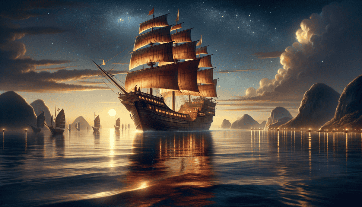 Zheng He's Odyssey: Giant Fleets of the Ming Dynasty Unlocking the World 4 Image Description