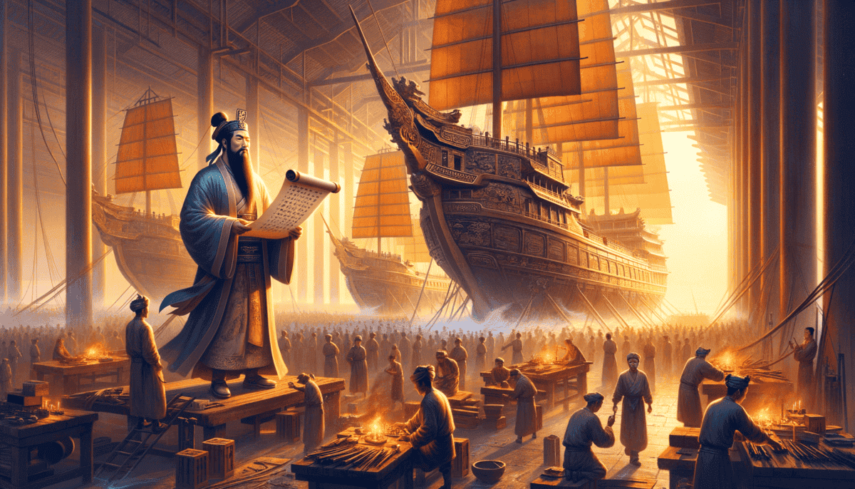 Zheng He's Odyssey: Giant Fleets of the Ming Dynasty Unlocking the World 2 Image Description