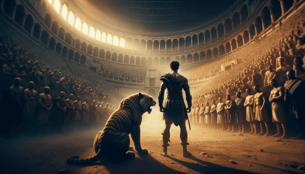 Beast Hunts in Ancient Rome's Arena: Gladiators vs. Wild Creatures 4 Image Description