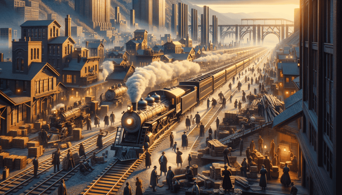 The Railroad Barons: Titans of Tracks and Trains Shaping America 4 Image Description