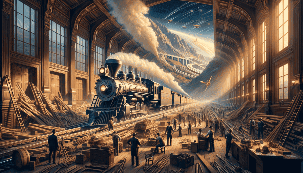 The Railroad Barons: Titans of Tracks and Trains Shaping America 1 Image Description