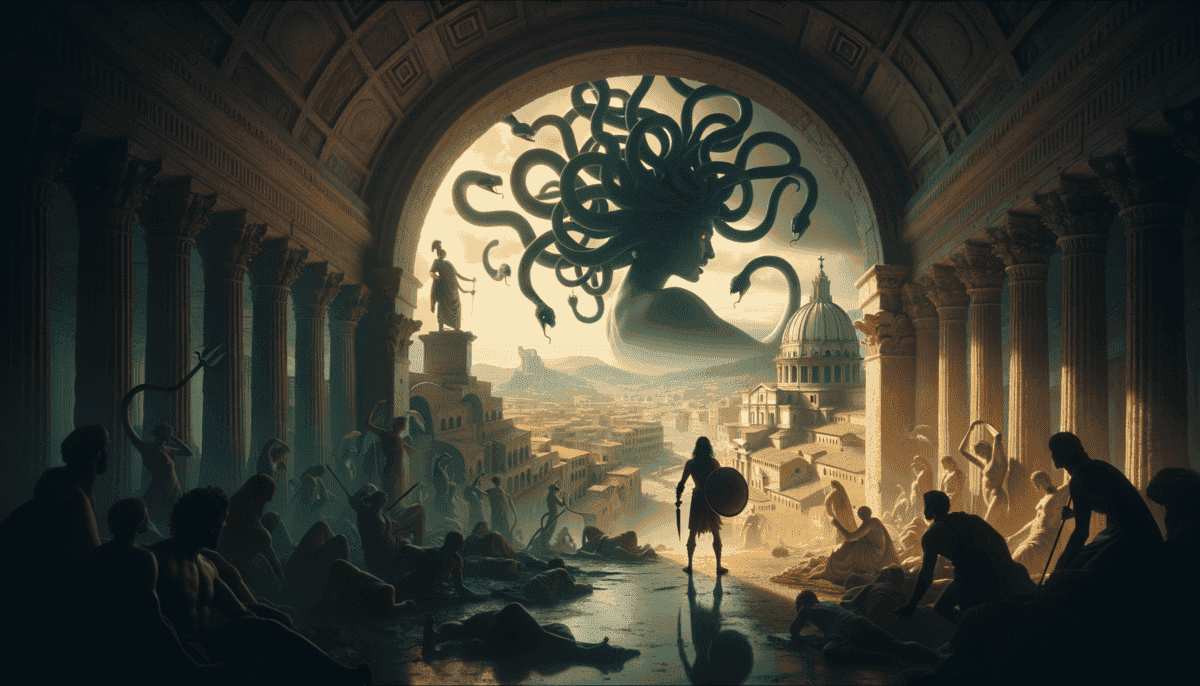Ancient Rome's Tale of Medusa: Myth and Magic in the Empire's Shadows 3 Image Description