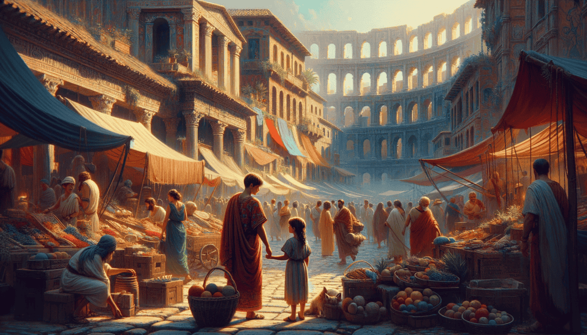 A Day in Ancient Rome's Streets: Exploring the Empire's Heart 2 Image Description