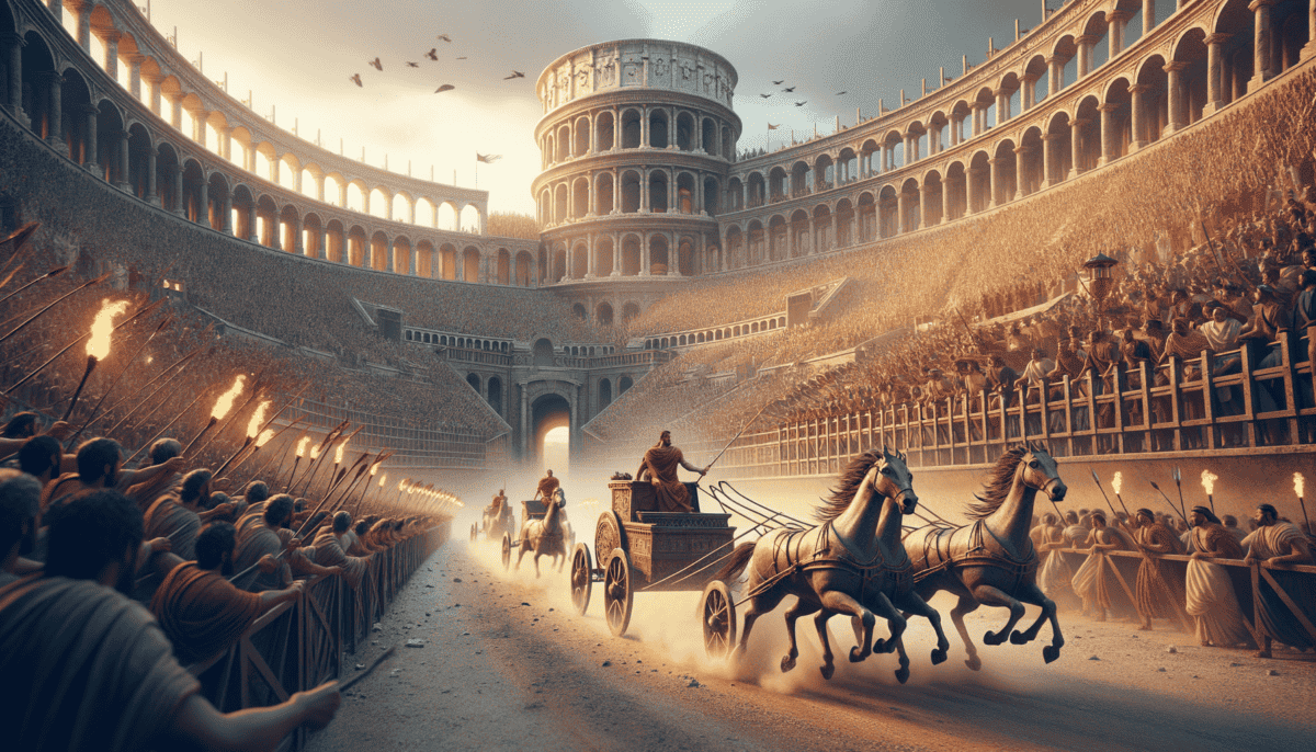 Ben Hur: Chariots and Conquests in Ancient Rome's Spectacle 4 Image Description