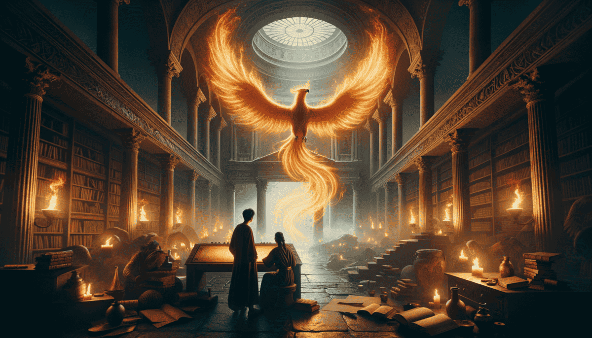 Ancient Rome's Sacred Phoenix: Myth, Power, and the Eternal City 2 Image Description