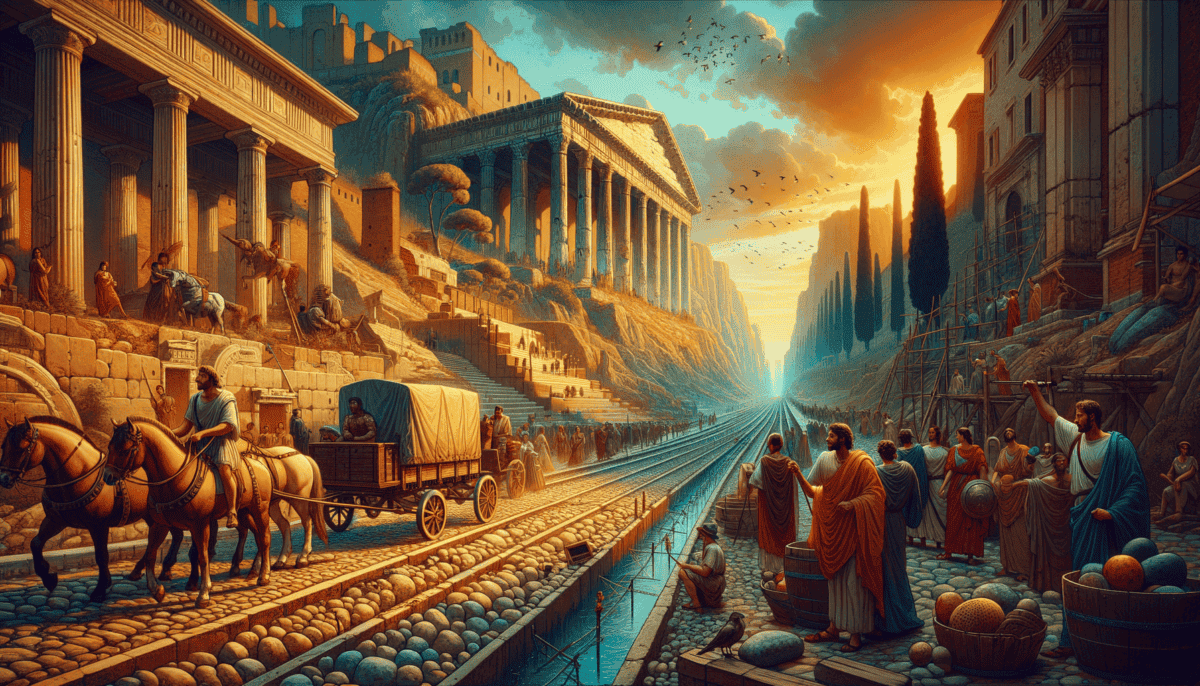 Milestones on Ancient Rome's Roads: Empires Paved Path to Civilization 4 Image Description