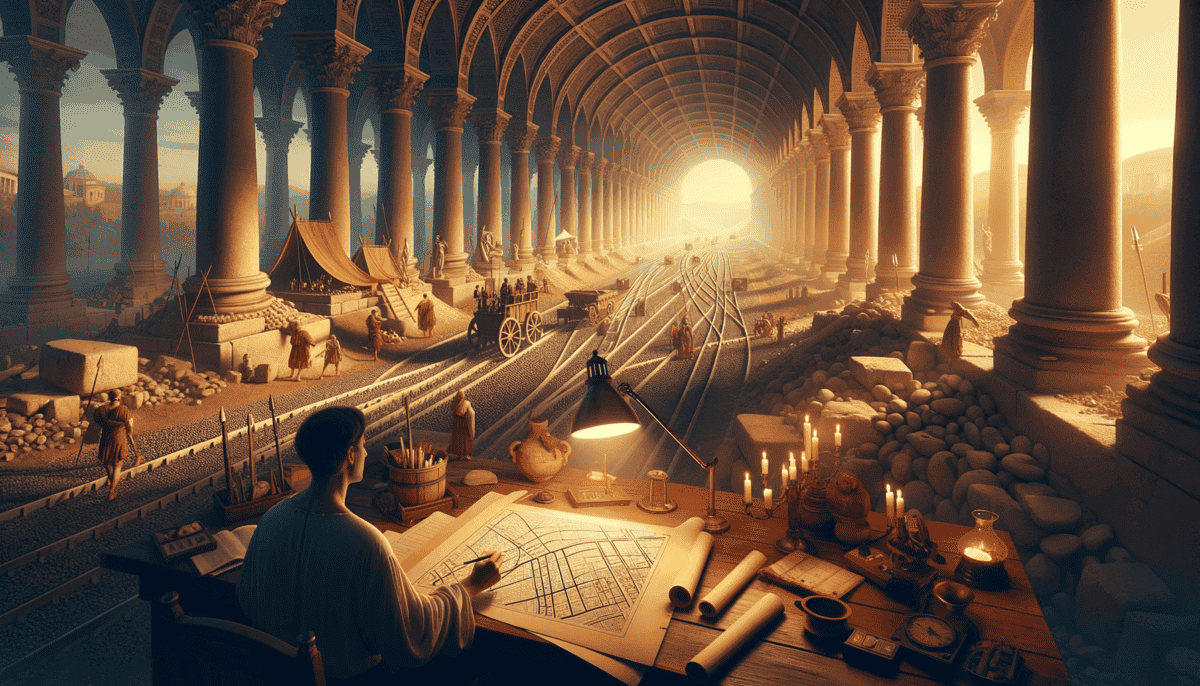 Milestones on Ancient Rome's Roads: Empires Paved Path to Civilization 1 Image Description