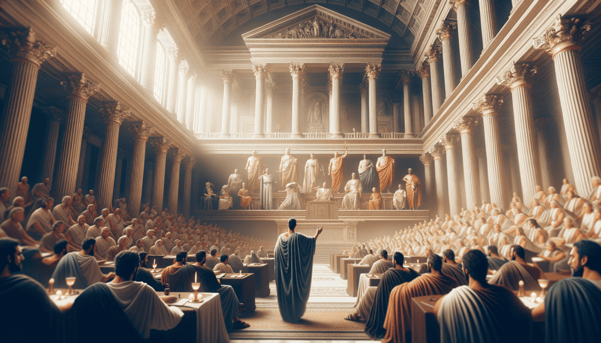 Sacred Rituals of Ancient Rome's Senate: The Foundations of Democracy and Power 4 Image Description