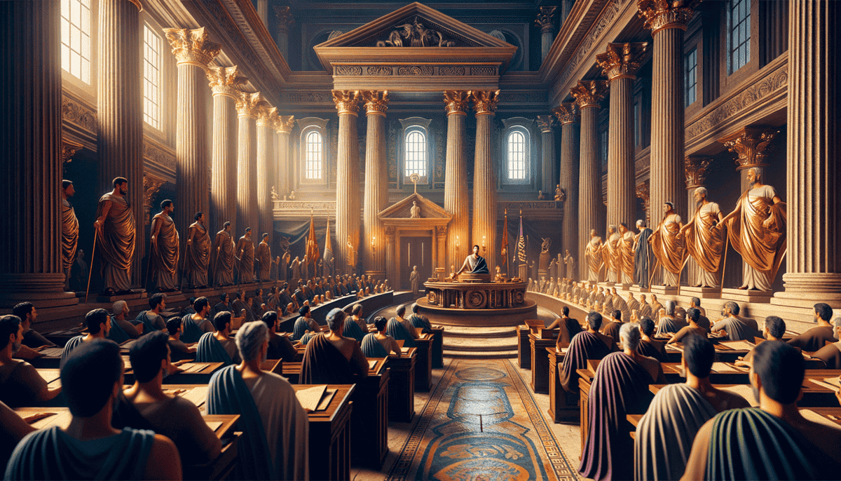 Sacred Rituals of Ancient Rome's Senate: The Foundations of Democracy and Power 2 Image Description