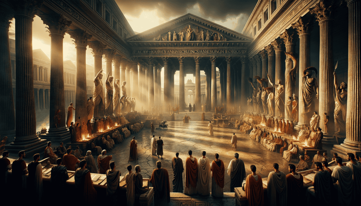 Sacred Rituals of Ancient Rome's Senate: The Foundations of Democracy and Power 1 Image Description