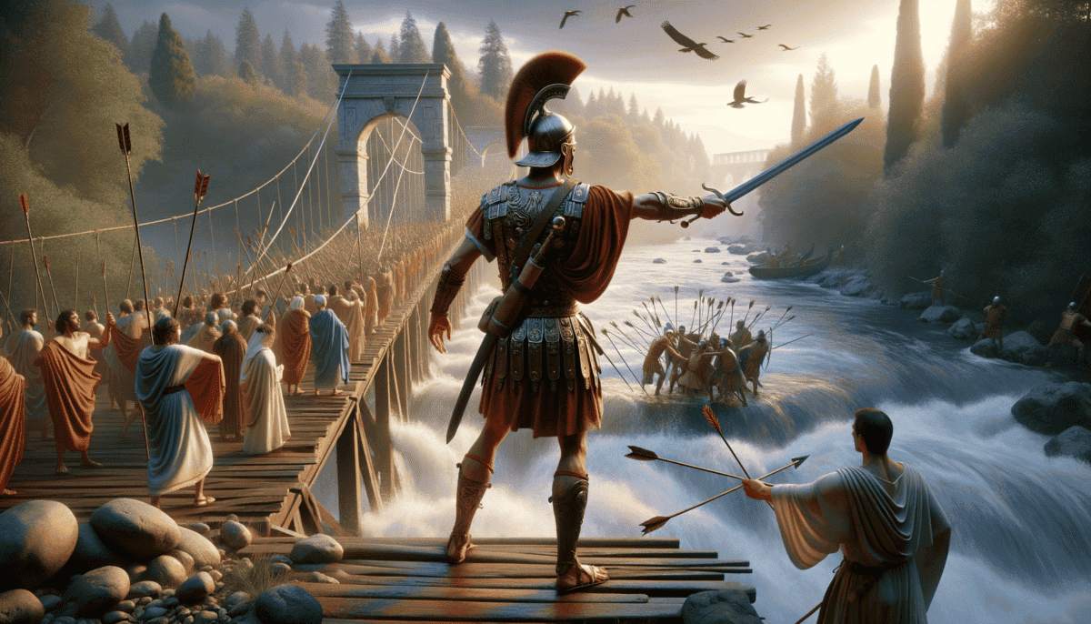 Ancient Rome's Bridge Hero: Horatius and the Stand at Tiber River 4 Image Description