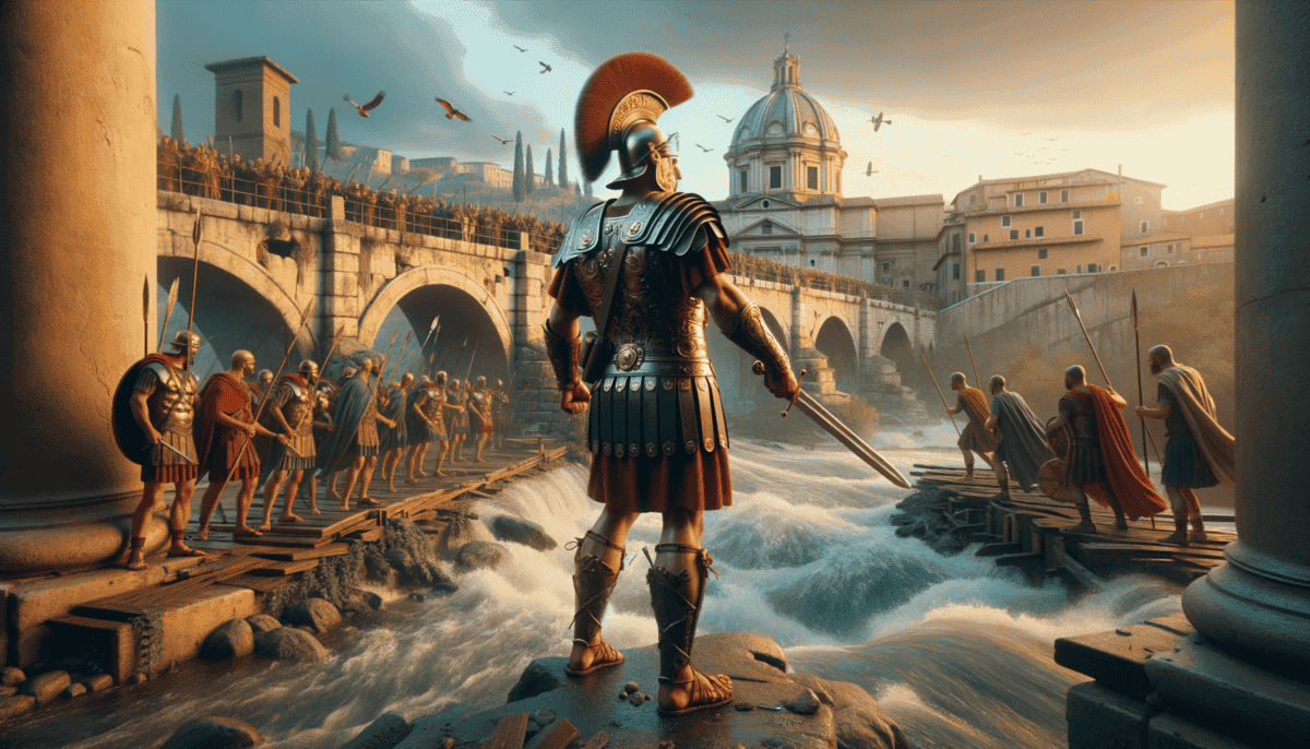 Ancient Rome's Bridge Hero: Horatius and the Stand at Tiber River 3 Image Description