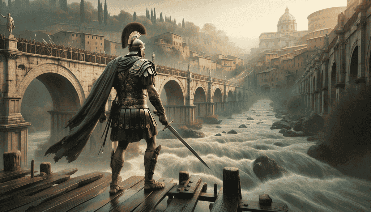 Ancient Rome's Bridge Hero: Horatius and the Stand at Tiber River 2 Image Description