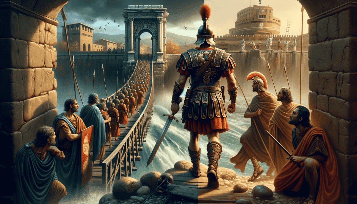 Ancient Rome's Bridge Hero: Horatius and the Stand at Tiber River 1 Image Description