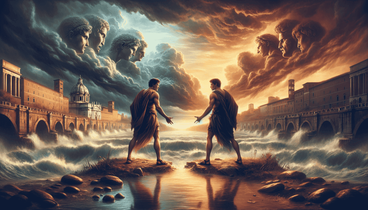 Mars and Rhea Silvia: Divine Encounters and the Birth of Rome's Founders 4 Image Description