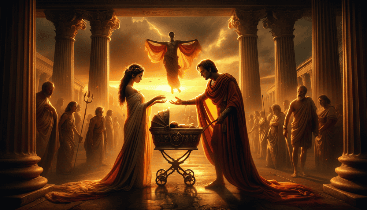 Mars and Rhea Silvia: Divine Encounters and the Birth of Rome's Founders 2 Image Description