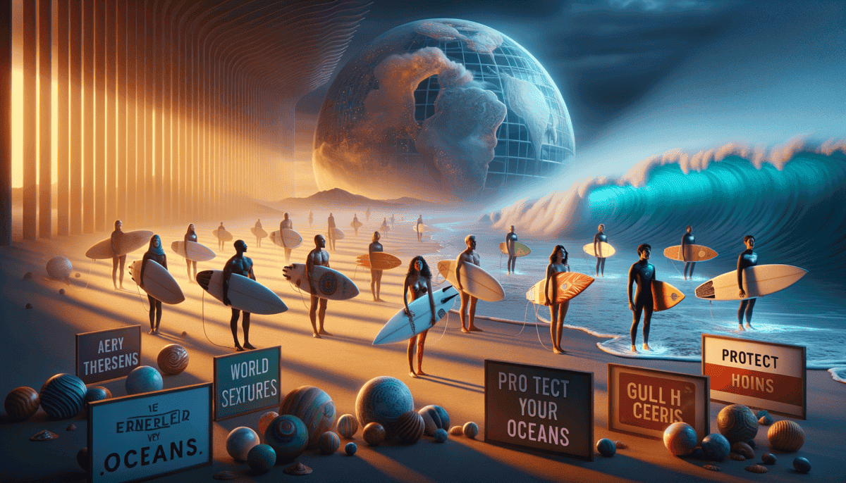 Surfing Through Time: The Ancient Art of Riding the Waves 4 Image Description