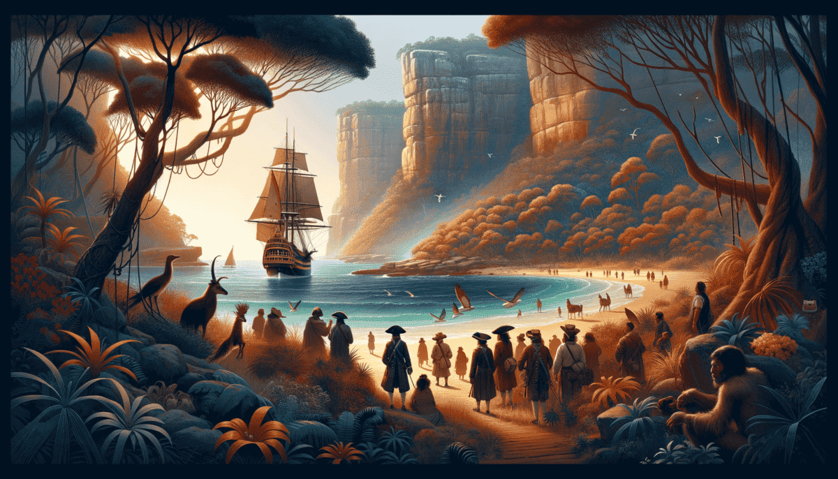 James Cook's Odyssey: Charting Unseen Pacific Shores, from Australia to Hawaii 2 Image Description