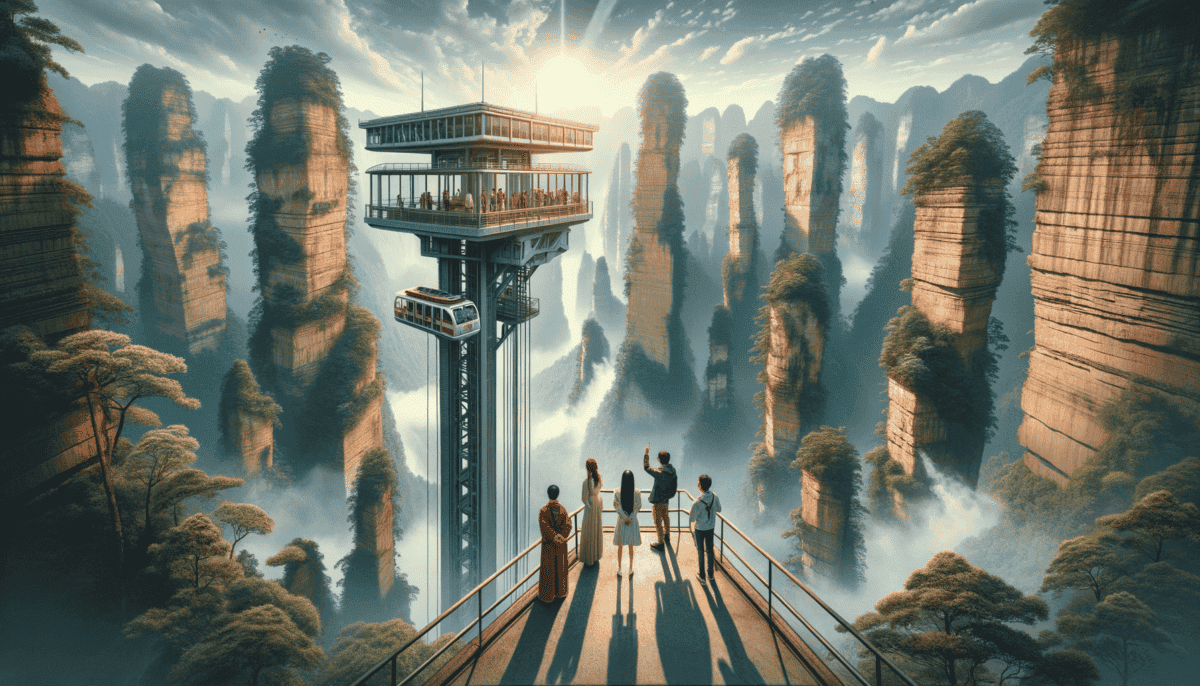 The Bailong Elevator: A Journey to China's Heavenly Heights 4 Image Description