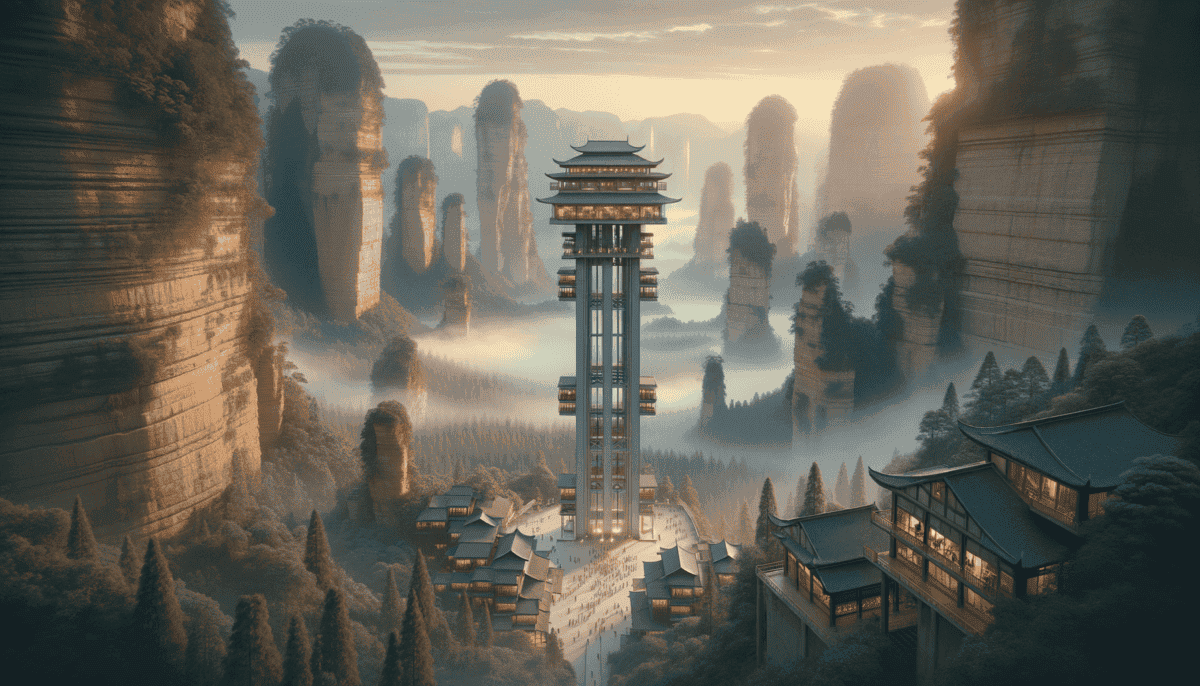 The Bailong Elevator: A Journey to China's Heavenly Heights 3 Image Description