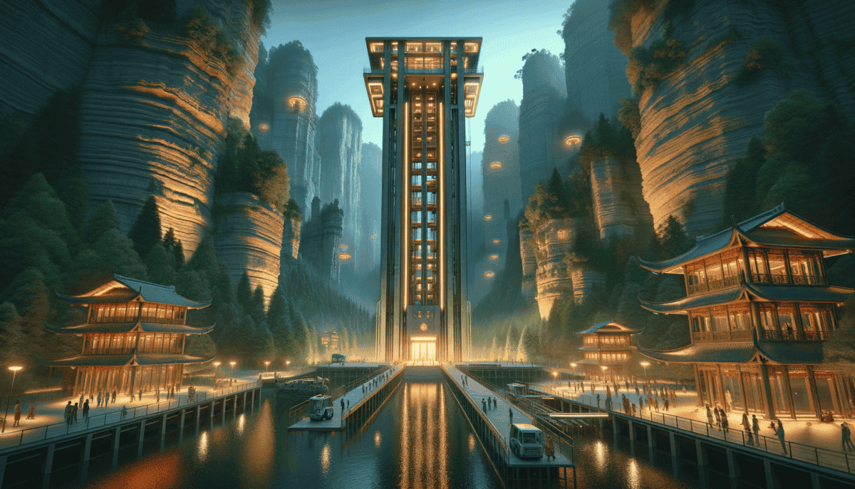 The Bailong Elevator: A Journey to China's Heavenly Heights 2 Image Description