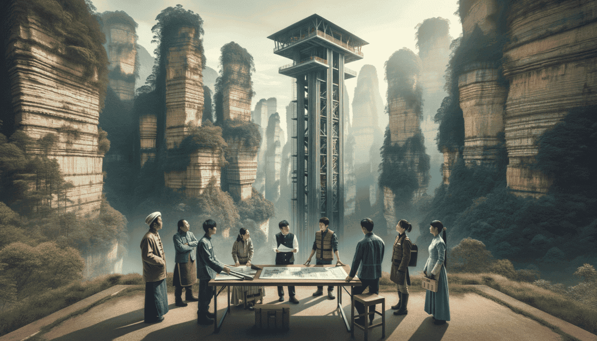 The Bailong Elevator: A Journey to China's Heavenly Heights 1 Image Description