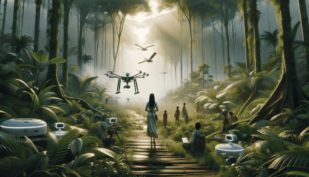 Exploring The Amazon with AI: The Robots and the Rainforest 4 Image Description