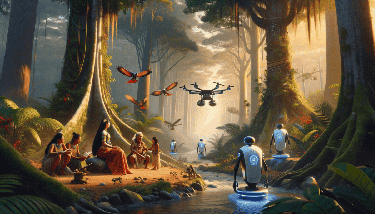 Exploring The Amazon with AI: The Robots and the Rainforest 2 Image Description