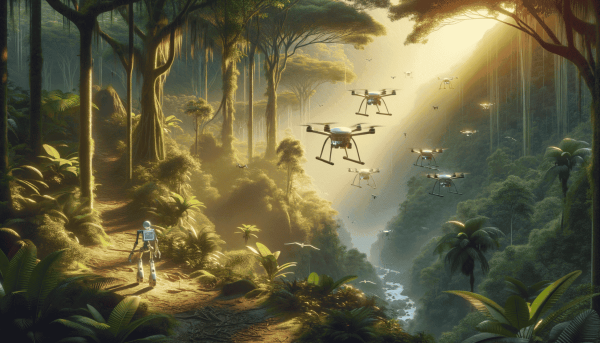 Exploring The Amazon with AI: The Robots and the Rainforest 1 Image Description