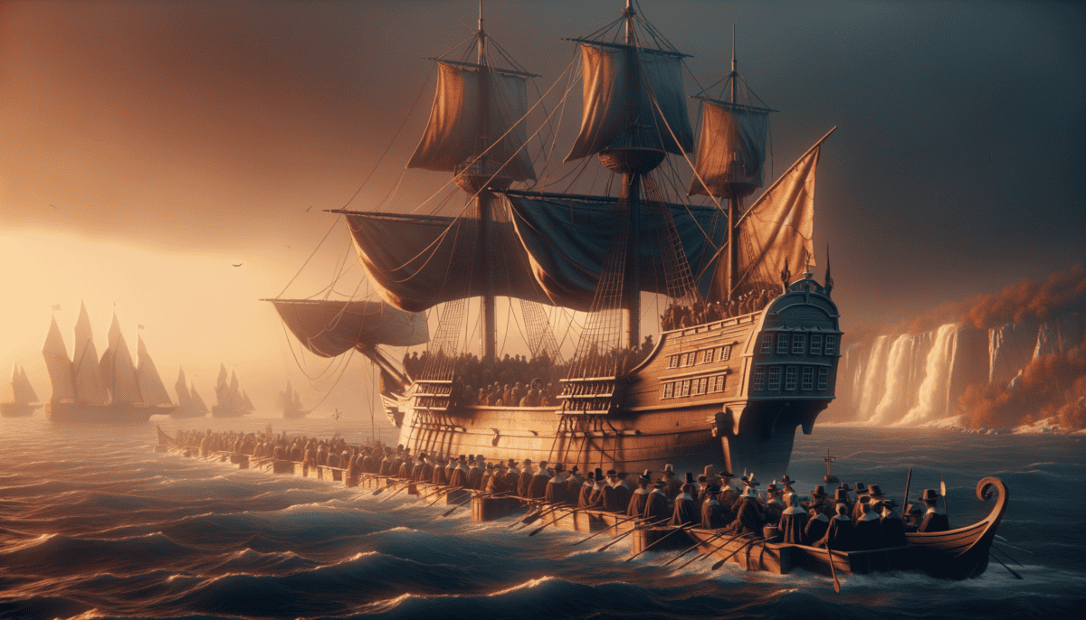 The Pilgrims' Voyage to Freedom: Journey to the New World 4 Image Description