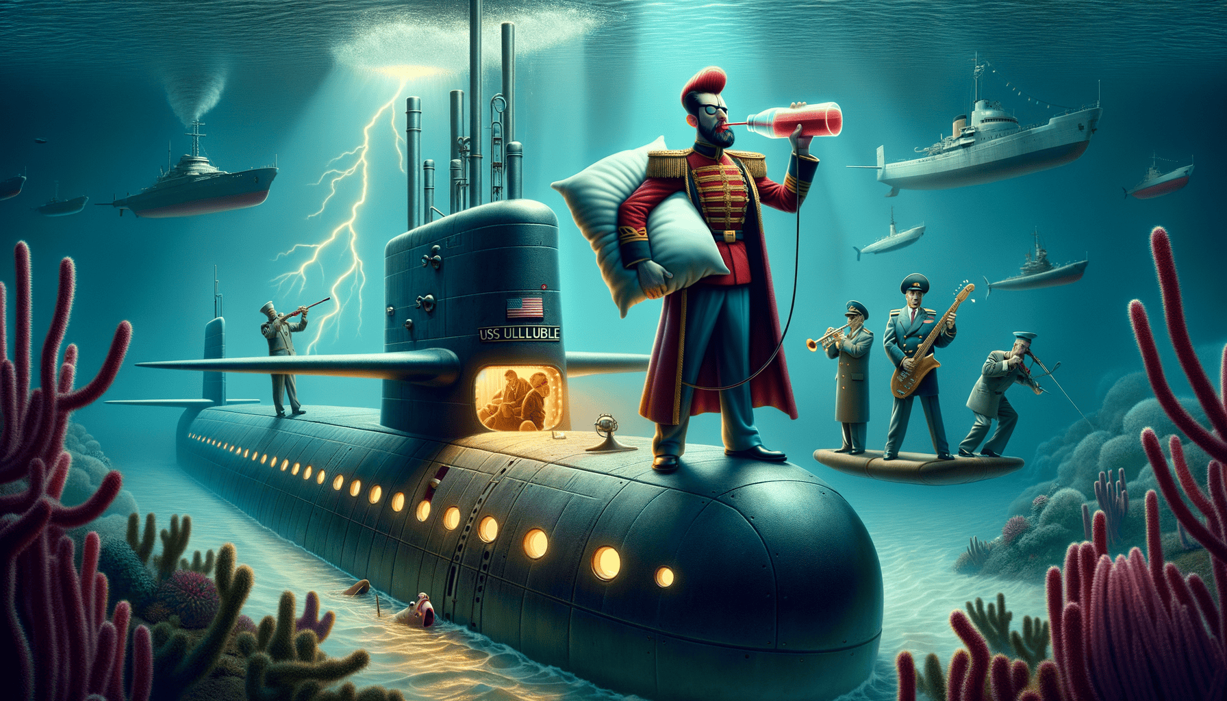 The Periscope Smoothie and Private Yawn: A 1962 Submarine Adventure with Cleopatra and Singing Lightning 3 Image Description