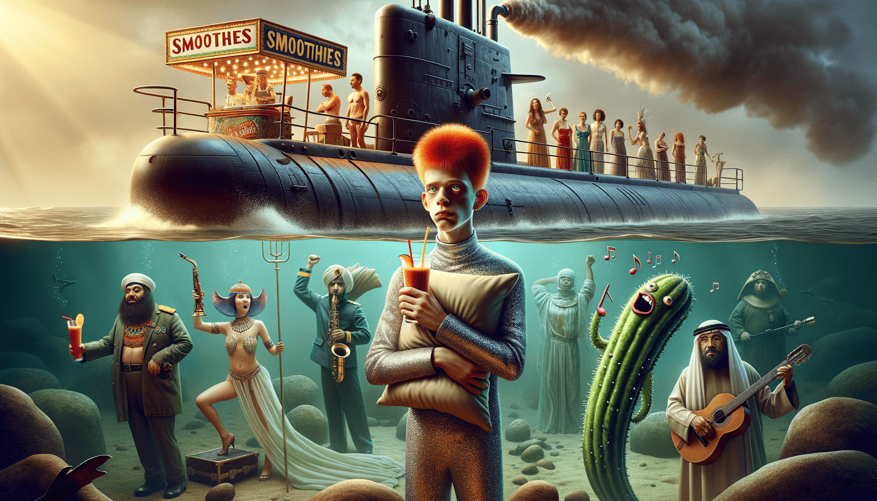 The Periscope Smoothie and Private Yawn: A 1962 Submarine Adventure with Cleopatra and Singing Lightning 5 Image Description