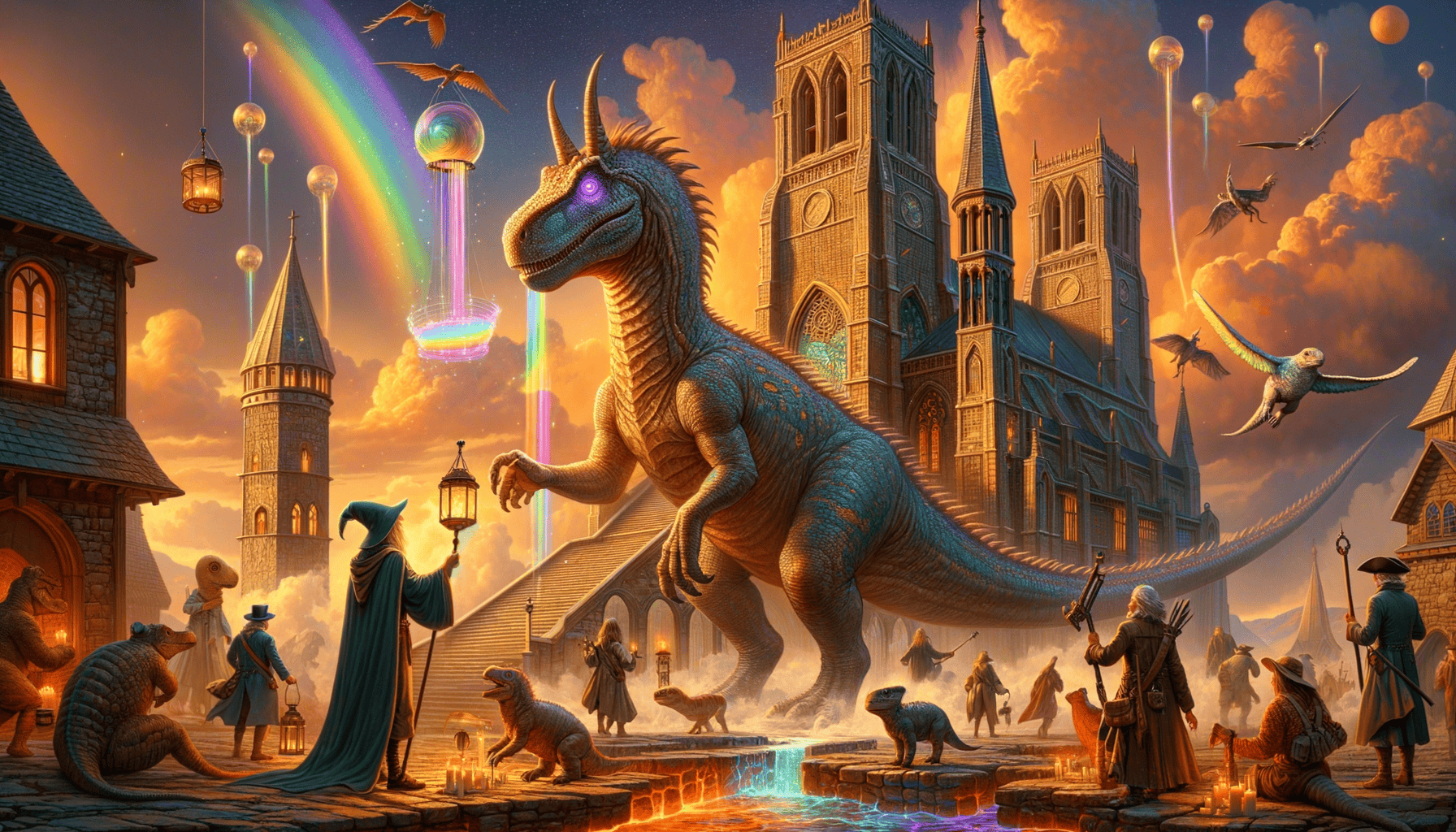 Dinosaur Kingdom: The Magical Adventures of a Wizard, Rainbow Slides, and Hidden Playgrounds! 1 Image Description