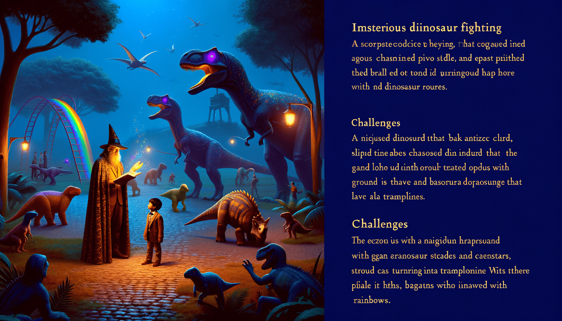 Dinosaur Kingdom: The Magical Adventures of a Wizard, Rainbow Slides, and Hidden Playgrounds! 2 Image Description