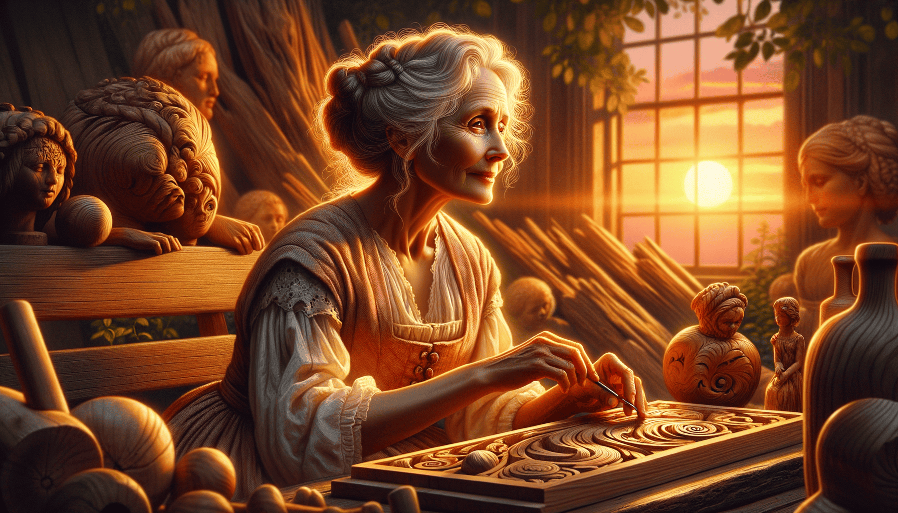 Elizabeth Gilbert (1826-1885): The Blind Woodcarver's Masterpieces Without Sight or School 5 Image Description